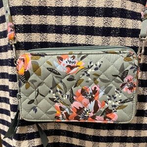 Vera Bradley Rosy Outlook RFID Crossbody
